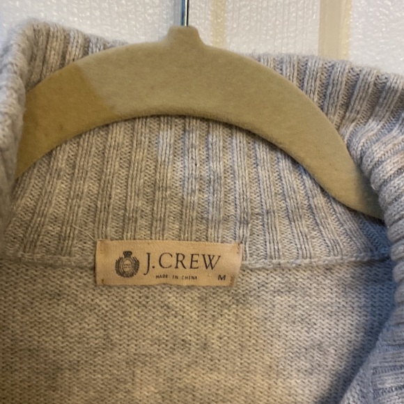 J. Crew Men’s Cotton/Cashmere Blend Sweater Grey - Picture 4 of 7